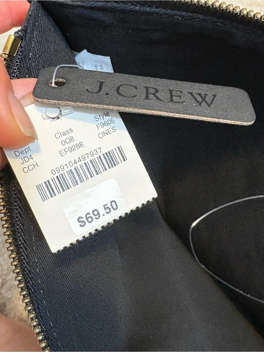 J Crew Leopard Print Calf Hair Leather Clutch NWT